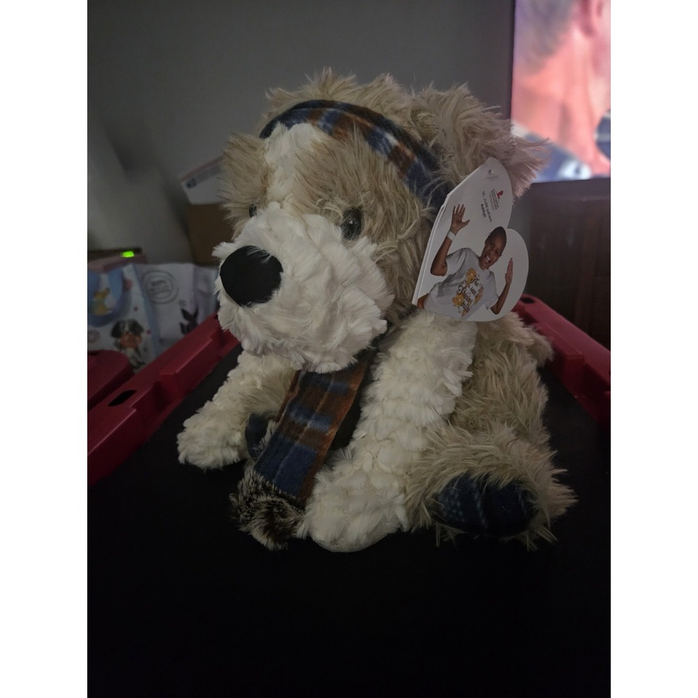 Gentle Treasures St. Judes Plush Dog In Ear Muffs And Scarf 2024 To 2025 Dog New
